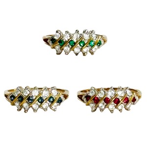 3スタイル ゴールドリング KEYES 指輪 ヴィンテージアクセサリー カナダ製 キーズ 22KTゴールドプレート