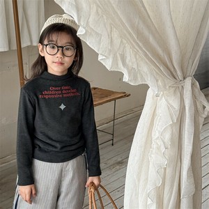 儿童七分袖～长袖衬衫 绒毛/蓬松毛绒 长袖 印花 3颜色