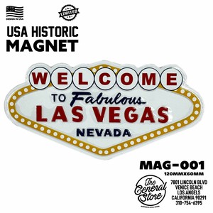アメリカンマグネット　ブリキ　マグネット　LASVEGAS　アメ雑　アメリカン雑貨　リサイクル　レトロ雑貨
