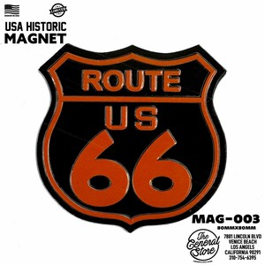 アメリカンマグネット　ブリキ　マグネット　ROUTE 66　ルート66　アメリカン雑貨　リサイクル　レトロ雑貨