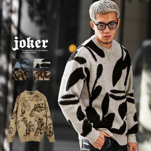 Sweater/Knitwear Patterned Mohair Crew Knit Touch Botanica