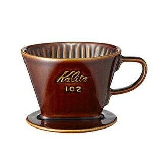 Kalita(カリタ)　陶器製コーヒードリッパー　102　02003・ロトブラウン