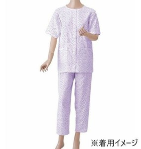 神戸生絲 婦人楽らくガーゼパジャマ上下(半袖) L No.900  パープル
