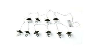 LEDストリングランタン METAL 10P ブラック DE048646