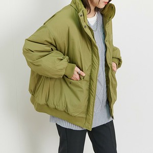ハイネック襟裏フリース　中綿ジャケット　AW ミリタリー　中わた　ボリューム　ZIP　ジップ