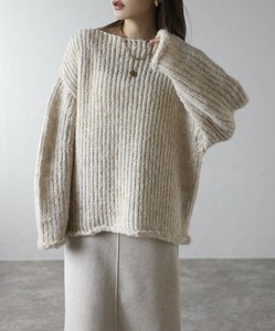 Sweater/Knitwear Boat Neck Alpaca Touch