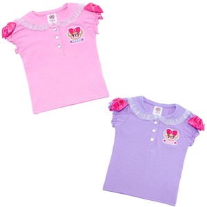 Kids' Short Sleeve T-shirt Sleeve Ribbon Pink Short-Sleeved T-Shirt 80cm