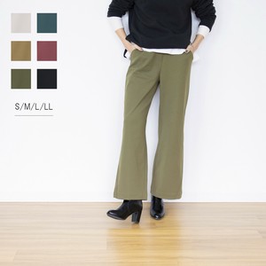 ジョーゼット裏起毛ニッワイドパンツ　股下65cm　S〜LL