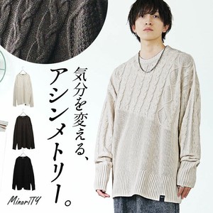 [MinoriTY] Sweater/Knitwear Crew Neck Switching