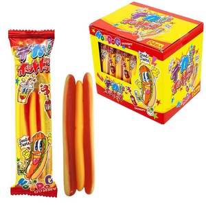 【お菓子】『デカホットドッググミ　1箱上代￥50×24個入』＜フルーツ味＞
