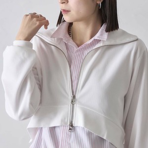 【each　新作入荷】ダブルジップ・クロップドブルゾン 　カットソー　ボレロ　セット可　each東京　2024AW