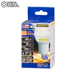 OHM LED電球 ハロゲンランプ形 中角タイプ E11 電球色 LDR5L-M-E11 11C