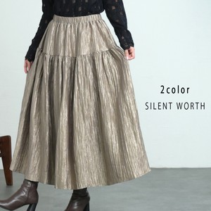 【SALE】ジャカードギャザー切替スカート♪