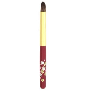広島　熊野筆　メイクブラシ【竹宝堂】アイシャドーブラシ　小桜（赤軸）　カナダリス　WP S-9