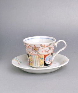 Kutani ware Cup & Saucer Set Made in Japan