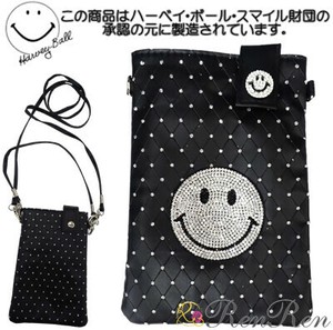 キラキラキルティングスマホポシェット　デコ雑貨　　スマホポシェット　携帯ケース　携帯入れ