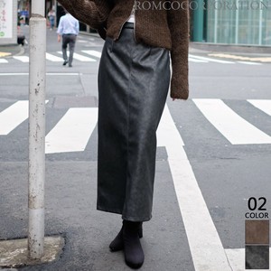 Skirt Narrow Skirt Leather Vintage [2024 NEW]