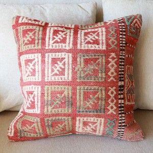 オールドキリムクッションカバー40cmサイズ/Turkish Kilim Cushionバルケスィル(Balkesir)