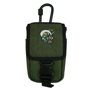 日本製 made in japan 和柄刺繍入りワークポーチ 風神 カーキ WKW-01AKH
