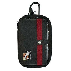 日本製 made in japan 和柄刺繍入りワークポーチ 写楽 レッド WKW-13CRD