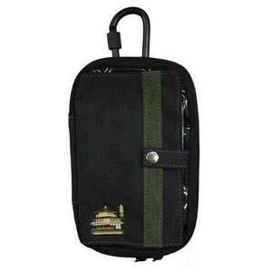 日本製 made in japan 和柄刺繍入りワークポーチ 金閣 カーキ WKW-13DKH