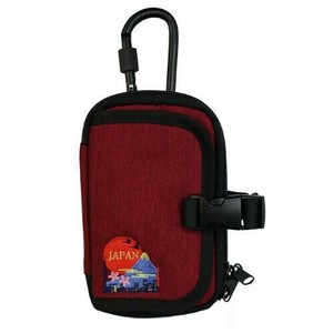 日本製 made in japan 和柄刺繍入りワークポーチ 富士山 レッド WKW-14ERD
