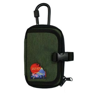 日本製 made in japan 和柄刺繍入りワークポーチ 富士山 カーキ WKW-14EKH