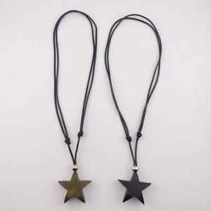 ウッド調　スター　ネックレス　アクセサリーミセス　即納