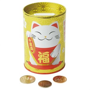 お正月用品　ペン立て缶貯金箱<まねき猫>　ノベルティ　プレミアム　粗品
