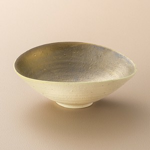 焼〆金彩楕円向付(信楽焼) 日本製 陶器 和食器