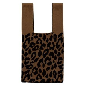 SLW613 PEBBLE KNIT BAG LEO BROWN