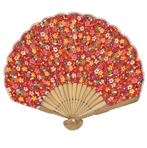Japanese Fan Red Ladies fashion Sakura 22cm [2025 NEW]