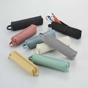 帆布＆デニムシングルファスナーペンケース