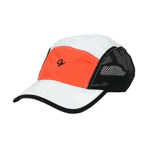 Baseball Cap UV Protection black 5 Panels Mesh Orange