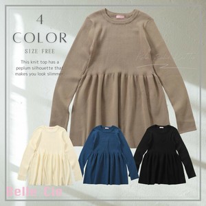 Tunic Knit Tops Peplum