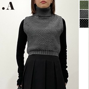背心外套/马甲 镂空针织 七分长度 2024新品