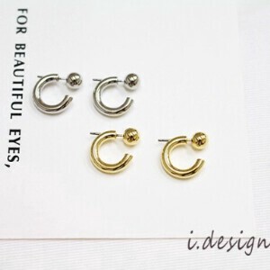 【SDギャザリング】メタルボール＆シリコン入りフープピアス