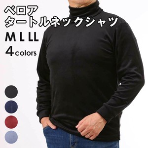 テラディッソ ベロア タートルネックシャツ 2024秋冬 ビジネス タウン カットソー