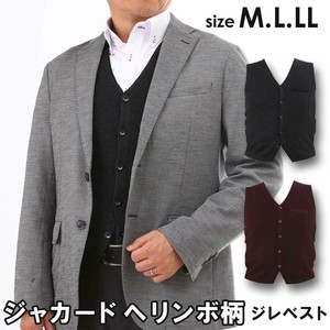 ダンディール ジャカードヘリンボ柄 ジレベスト 2024秋冬 定番商品 ビジネス