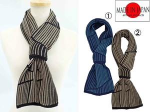 Thick Scarf Geometric Pattern Scarf Made in Japan