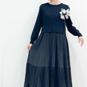 洋装/连衣裙 百褶/褶裥 花朵 裙子