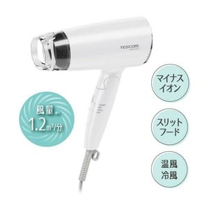 テスコム ヘアドライヤー マイナスイオン 折りたたみ ホワイト TD200B(W)