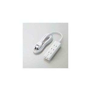エレコム ELECOM 磁石タップ4個口 2m スタンダード雷ガード（ホワイト） T-KM01-24
