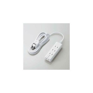 エレコム ELECOM 磁石タップ4個口 3m スタンダード雷ガード（ホワイト） T-KM01-24