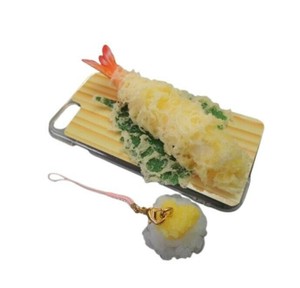 日本職人が作る  食品サンプル iPhone7ケース/アイフォンケース　天ぷらえび　ストラップ付き　IP-704