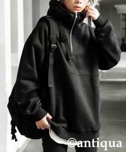 [antiqua] Hoodie Ladies fashion Half Zipper