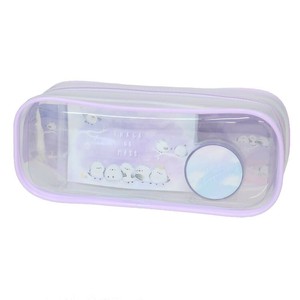 【文房具セット】クリアペンポーチ文具ギフトセット パープル