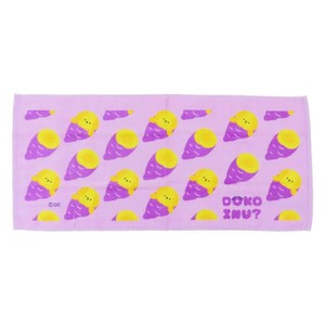 【フェイスタオル】DOKOINU? プリントロングタオル ドコイヌ さつまいも