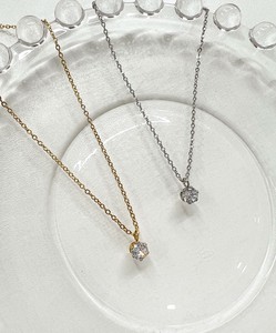 【サージカルステンレス 316L】キュービック ジルコニア ネックレス 金属アレルギー対応
