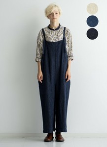 〈6.5oz綿麻甘撚りデニム〉デニムサロペット　☆2025夏物新作☆
